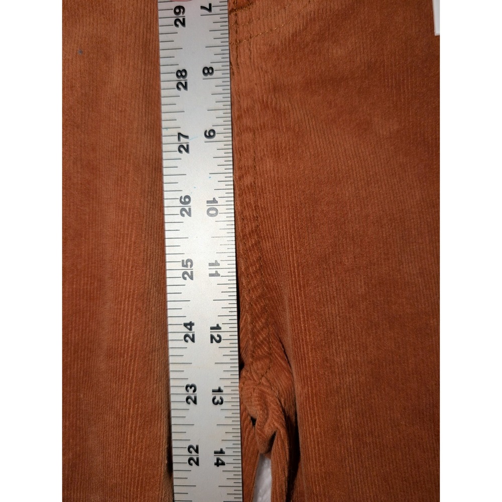 Jelly Jeans Flare Pants Women Size 11 Burnt Orange New Corduroy Raw Hem Retro - Picture 4 of 8